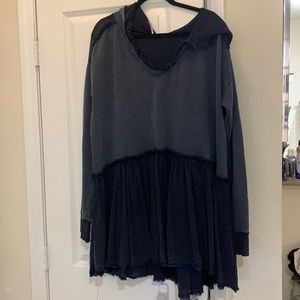 Long sleeve tunic free people too with hood